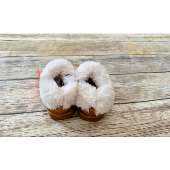 NEW FAUX FUR TRIM SLIPPER-SIZE 5/6 - Picture 4 of 10